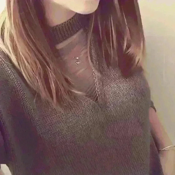 TOPSHOP knit top in gray - Picture 3 of 5